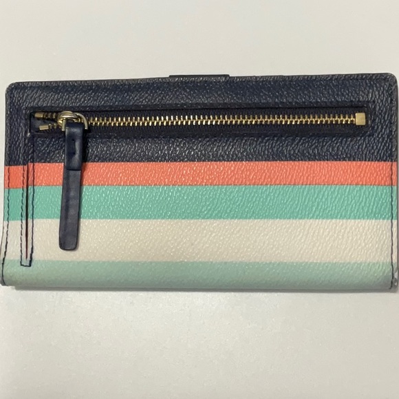Kate Spade Wellesley Hannah Tropical Stripe Bay Crossbody and matching wallet - Picture 4 of 8
